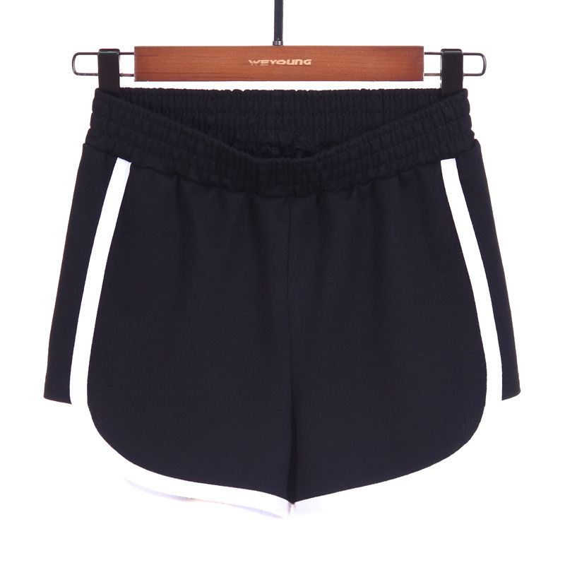 Summer new Xinjiang cotton women's casual sports shorts contrast color white edge stitching hot pants fitness jogging home hot pants