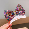 Children's three dimensional nail sequins, cute hairgrip with bow for princess, no hair damage