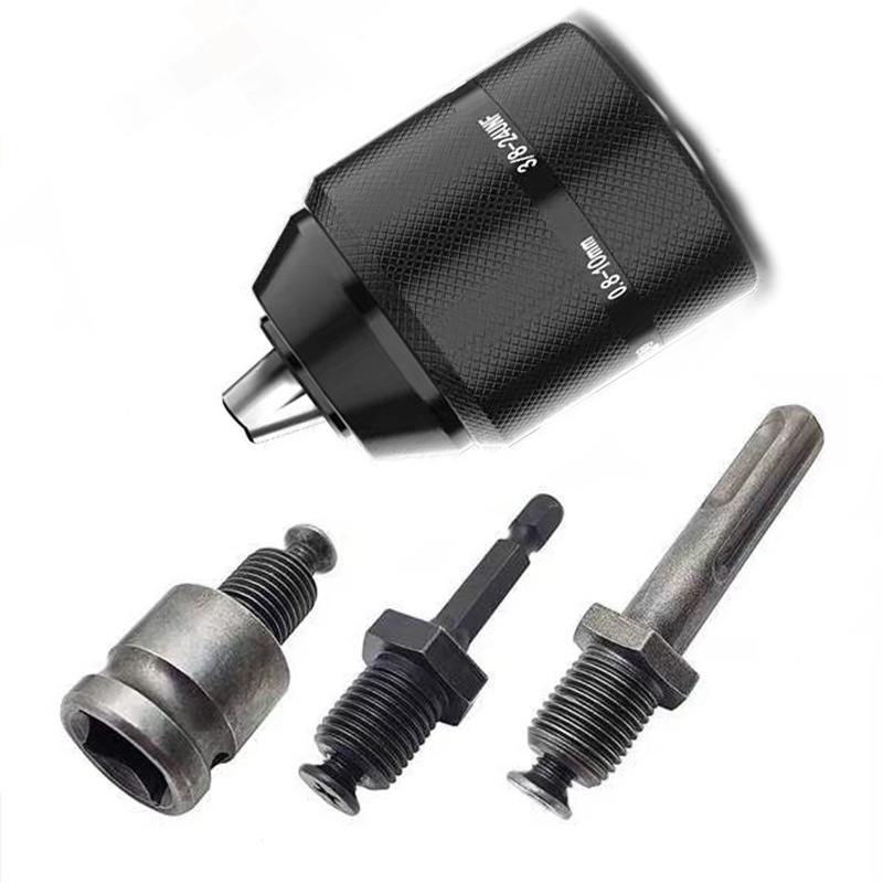 Sanou todo-metal de trinquete de auto-bloqueo Chuck adaptador de llave eléctrica taladro de mano 10mm accesorios de adaptador de martillo eléctrico
