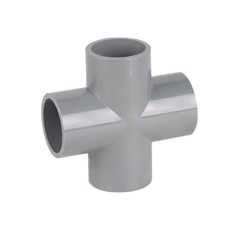 PVC directo codo gris triple cuádruple junta directa a través de 20 254 32 accesorios de tubería de alimentación de acuario de plástico