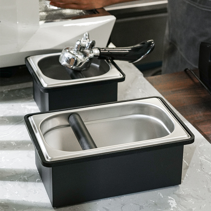 Cross-Border special large-capacity coffee powder residue bucket stainless steel supporting appliances commercial milk tea shop coffee shop knock slag box Cross-Border special large-capacity coffee powder residue bucket stainless steel supporting appliances commercial milk tea shop coffee shop knock slag box