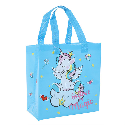 Amazon Cartoon Unicorn Children's Toy Snack Storage Bag Foldable Portable Non-Woven Shopping Bag