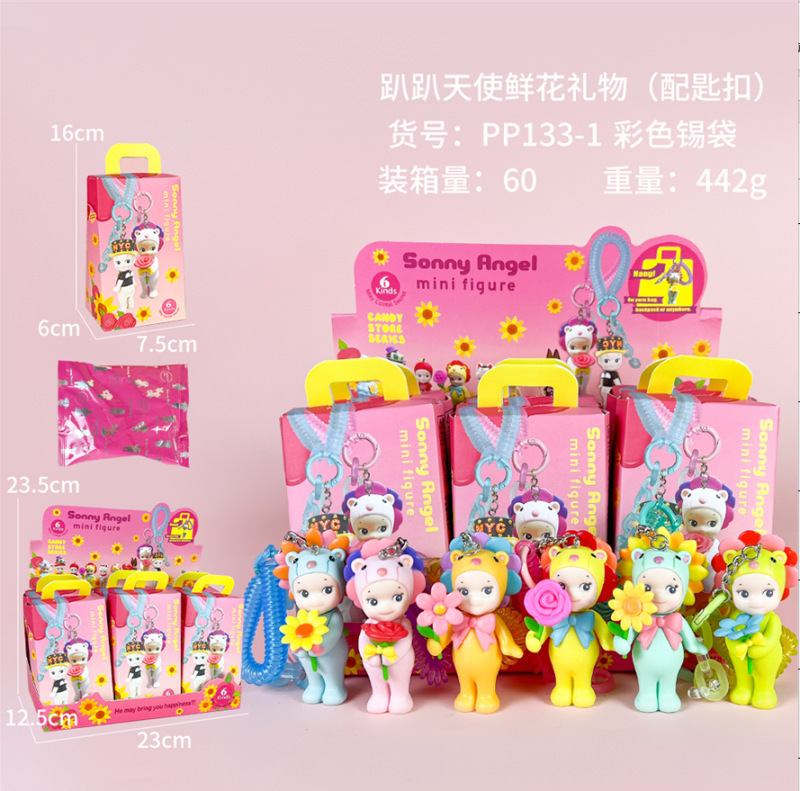 Figuras decorativas transfronterizas – adornos de coche o móvil, muñecos animados hechos a mano, venta por lotes