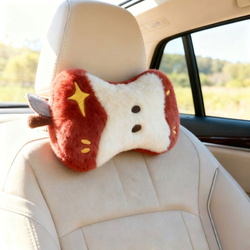 Pingpingan Apple Headrest 30cm Super Soft Car Headrest Plaid Fatigue Relief Decorative Gift Neck Pillow