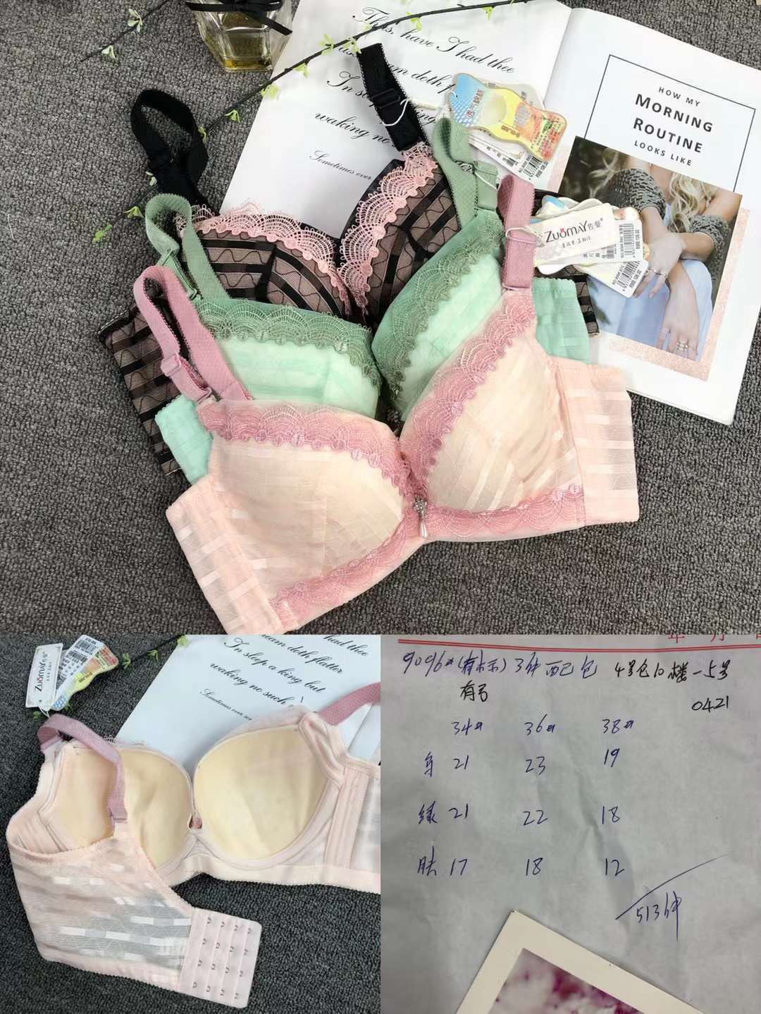 Alta calidad cuatro breasted ajustable push up mama colección cómoda sin hilos ropa interior delgada sujetador de las mujeres