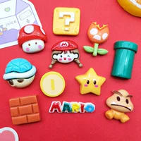 Детство классическая игра мультфильм Марио серии diy смола аксессуары головные уборы заколки для волос чехол для телефона украшения патч