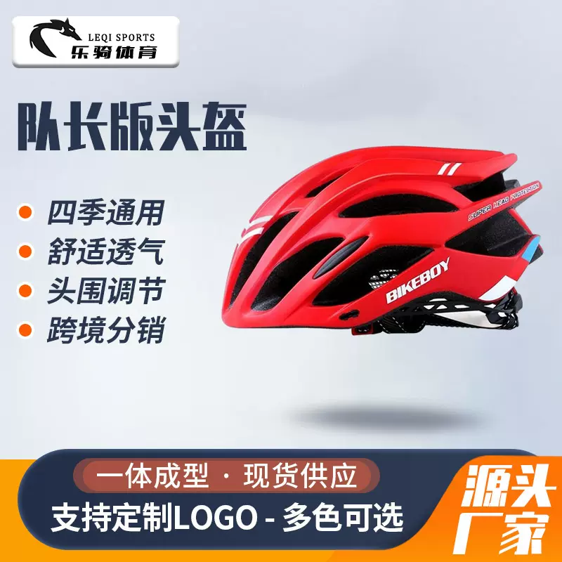 哑光防虫网队长款骑行头盔一体成型男女山地公路自行车装备安全帽