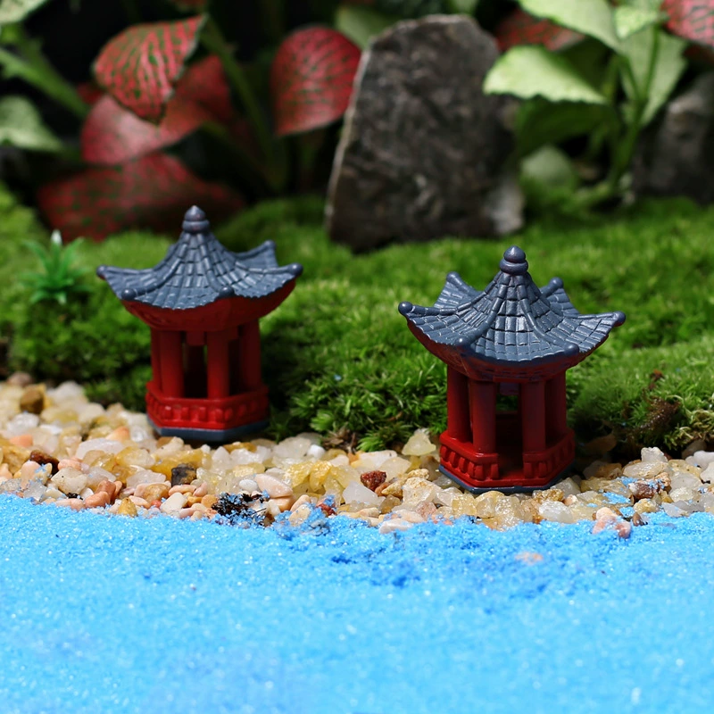Jingjiao мох микро пейзаж DIY материал украшения мясо комбинация горшок мини двор павильон сад павильон