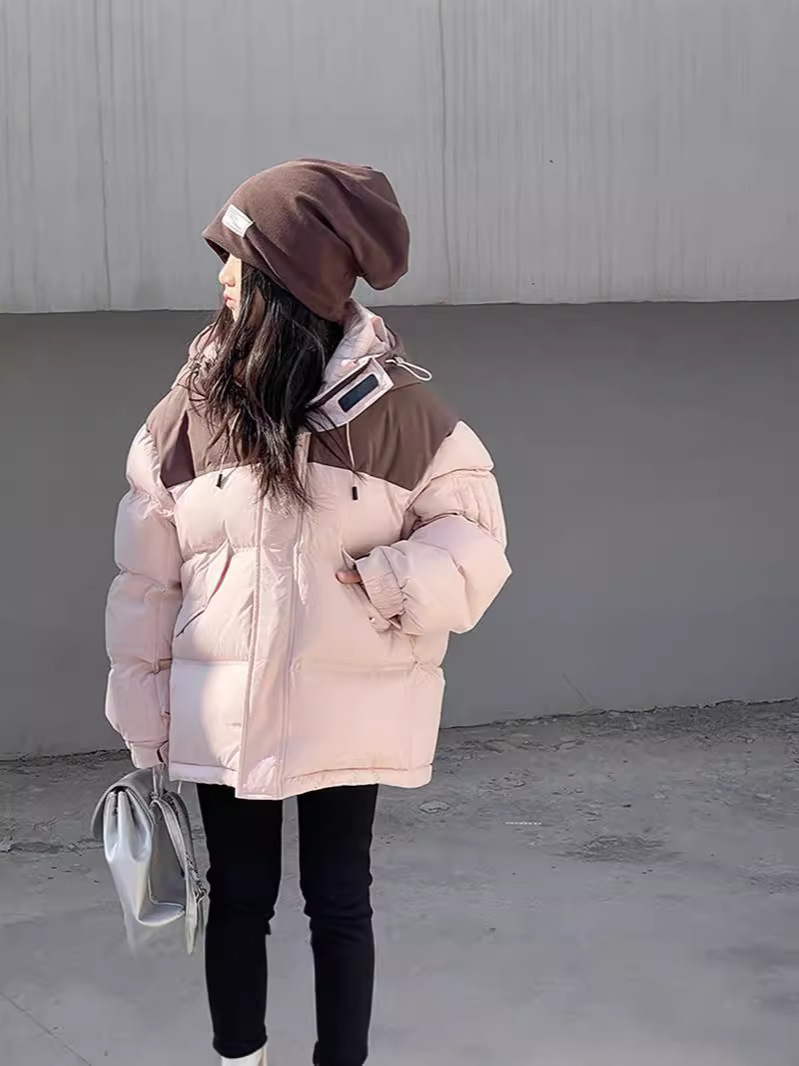 Children's winter short down jacket