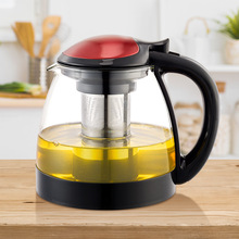 厂家直销耐高温玻璃花茶壶玻璃壶泡茶壶养生壶过滤壶耐热玻璃茶壶