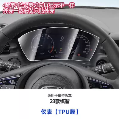 Suitable for New Honda Binzhi Interior Protective Film, Headlight Film, Central Control Navigation Screen, Gear Shift Decoration, Automotive Supplies (Car interior film) - instrument-film