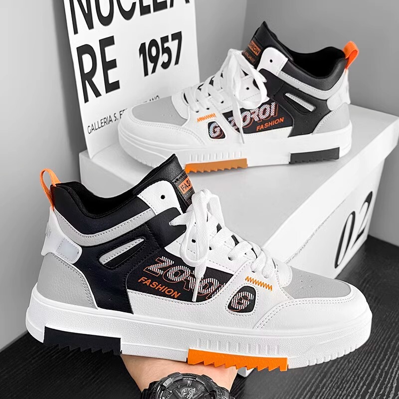Shoes Men's Trendy Shoes Spring 2025 New Middle School High Top Casual Shoes Men's Easiest for Match Mid-Top Sports White Shoes Shoes Men's Trendy Shoes Spring 2025 New Middle School High Top Casual Shoes Men's Easiest for Match Mid-Top Sports White Shoes