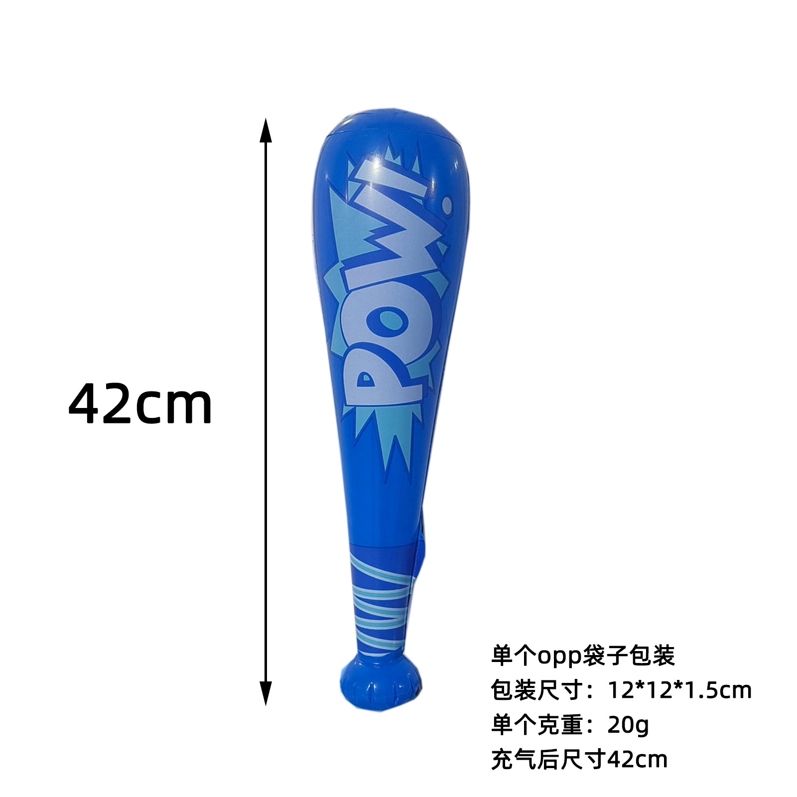 Bate de béisbol pequeño de 42cm azul oscuro