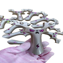 新款铝合金9025喷漆款恶魔闪电弹弓户外竞技扁皮快压蝙蝠怪兽弹弓