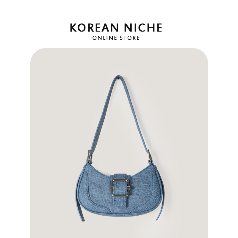 Dongdaemun nicho bolsa de diseño para mujer 2022 Otoño e Invierno Nuevo estilo coreano contraste color francés palo bolsa textura avanzada bolsa axila