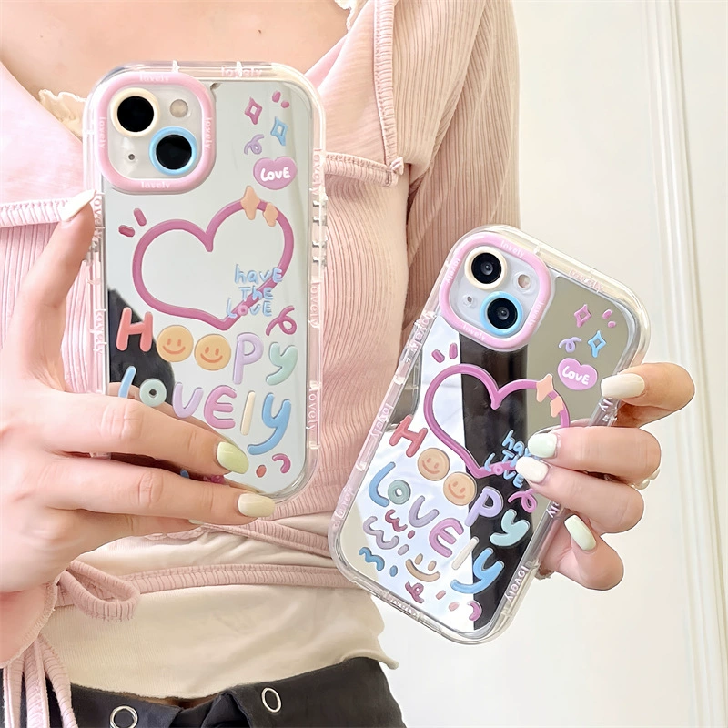 Apple, совместимый iPhone 14, милый чехол с эффектом зеркала, iphone, 15promax