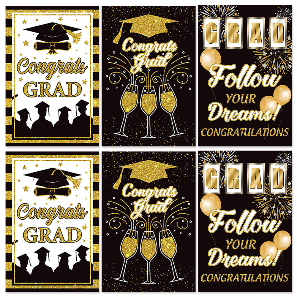 Nueva temporada de graduación fiesta decoración botella de vino pegatinas de la Universidad decoración fiesta vino botella pegatinas adhesivas
