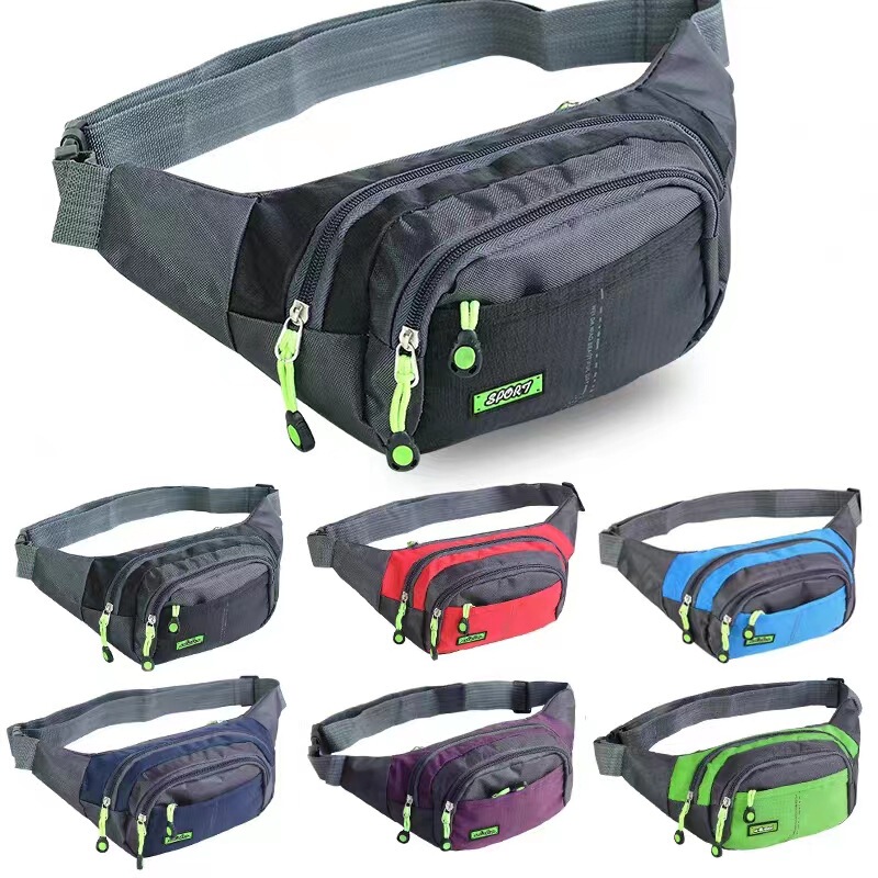 Men's Waist Bag Canvas Large Capacity Multi-Layer Business Chest Bag Sports Mobile Phone Bag Construction Site Work Casual Bag Stall Bag