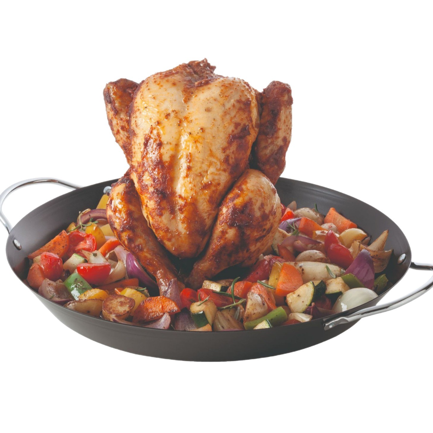 Bandeja para Asar Pollo con Asas de 12 Pulgadas de Hierro Antiadherente y Fácil de Limpiar image 6