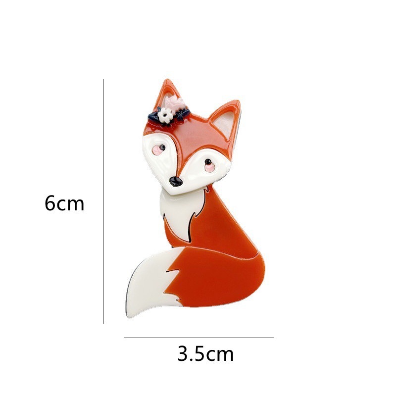 20g Weight Cartoon Style Pin Fox Arylic Women'S Brooches