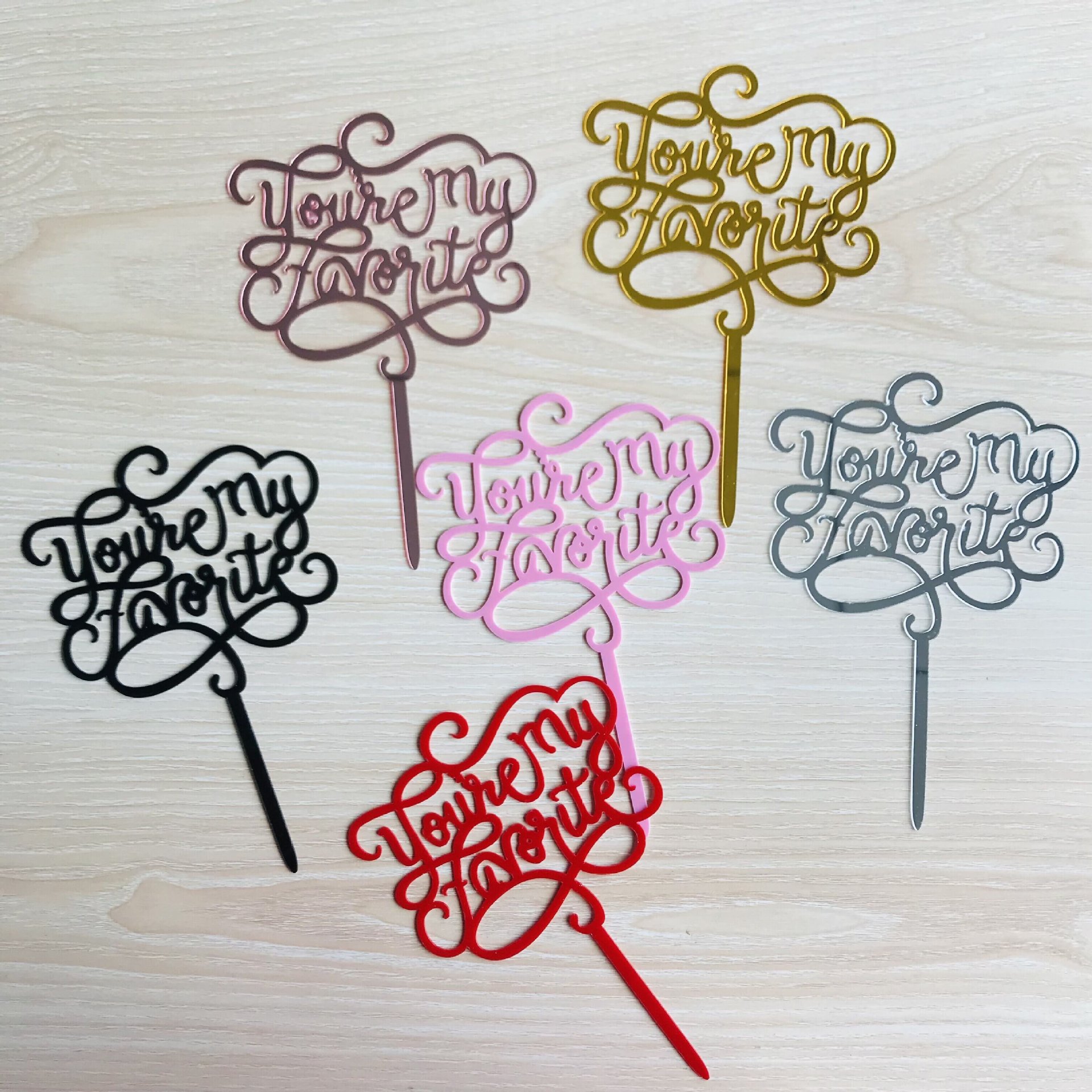 Día de San Valentín chino amor boda propuesta acrílico pastel plug-in hornear decoración de la torta MR & MRS