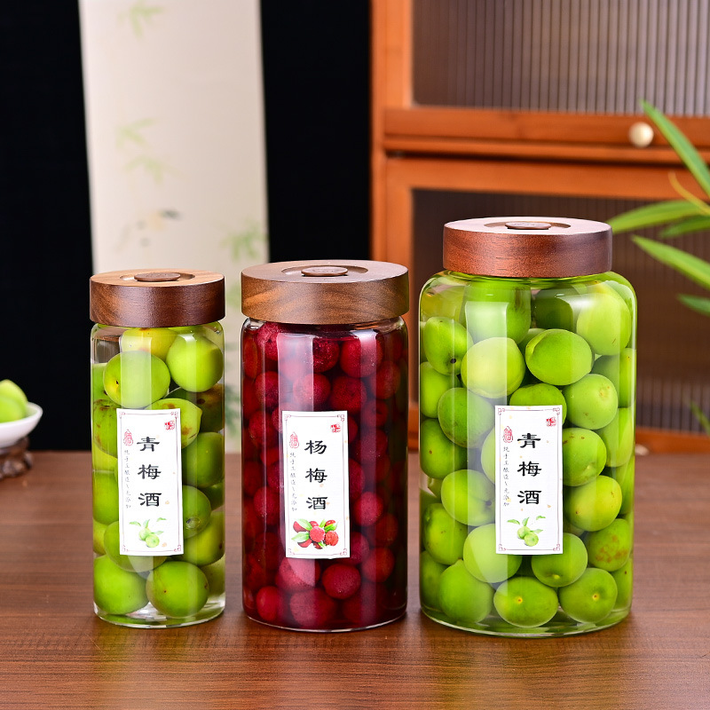 Automatic Dispel Bubble Wine Jar Household Wine Jar Green Plum Waxberry Wine Container Food Grade Glass Sealed Storage