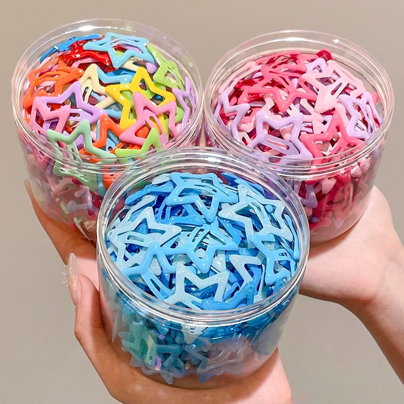 Pin de cabello de color estrella de pentacos pin de cabello de niñas pin de cabello lateral pin de cabello de dopamina pin de cabello pin BB pin