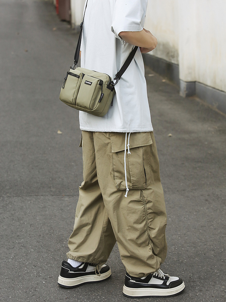 Bolso de mensajero para hombre, bolso de tela, bolso de teléfono móvil de marca de moda, bolso pequeño, bolso deportivo de verano, bolso de hombro de tendencia de moda japonesa