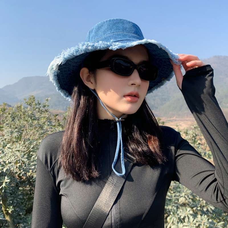 Sombreros coreanos de primavera y otoño nuevos sombreros de pescador retro de bordes de lana sombrero de montaña vaquero de verano sombrero de protección solar