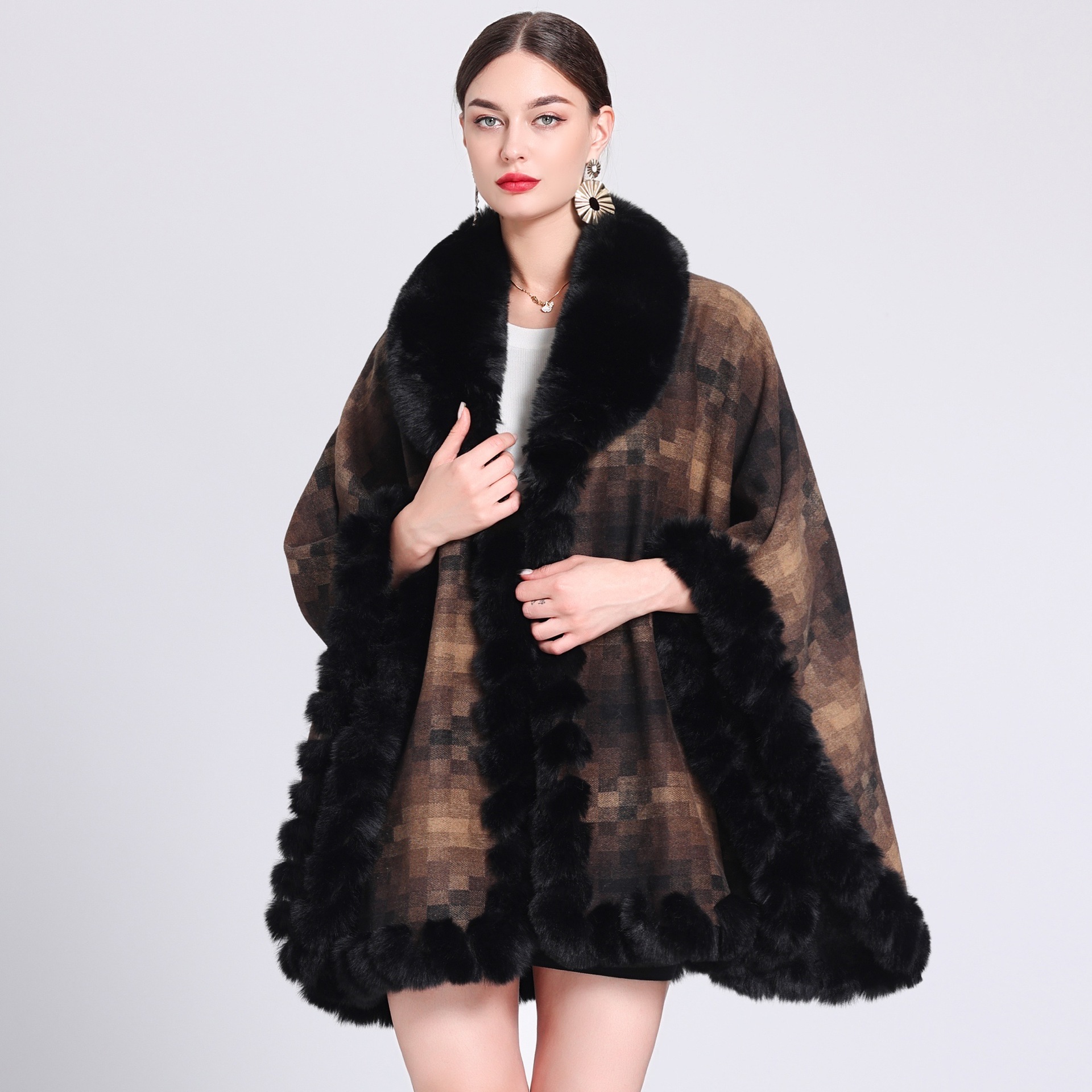 Cardigan pulover pentru femei, mărime plus, palton din lână_voghion.com