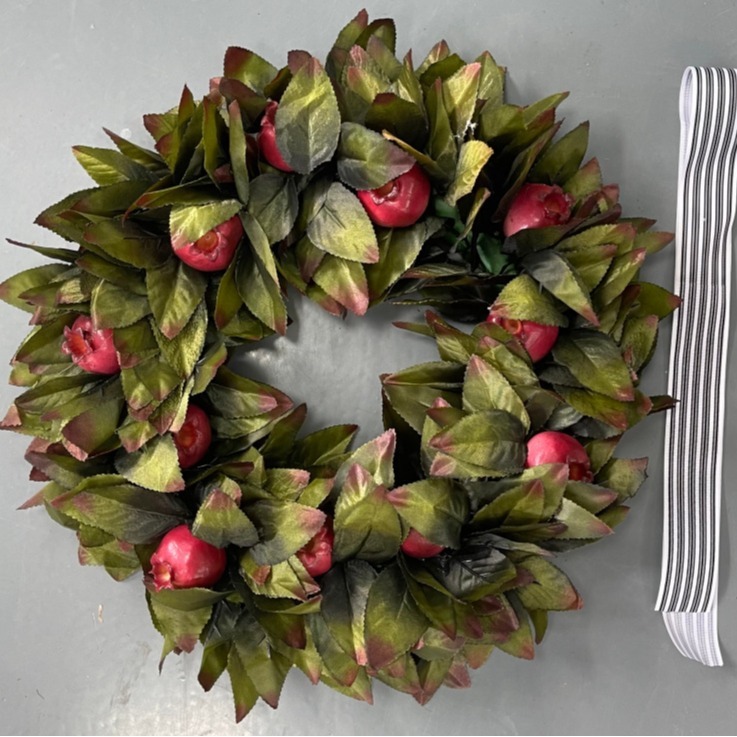 豪贝新作 独立型秋のザクロの花輪 FALL WREATH - POMEGRANATE WREATH|undefined