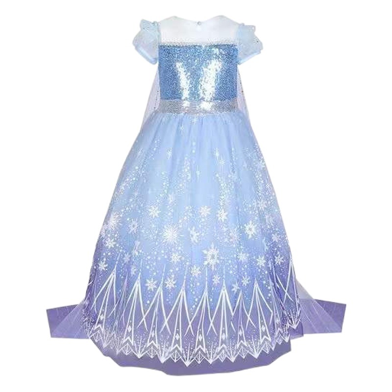 20.22 million Christmas Girl Elsa Dress Summer Baby Stylized Dress Summer Dress Girl Children Princess Elsa
