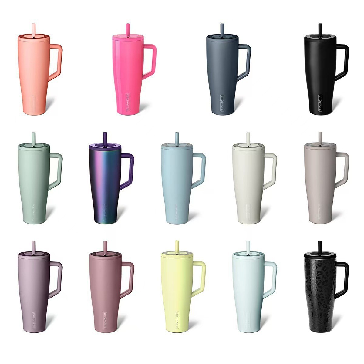 Taza de hielo BRUMATE transfronteriza 304 Taza de aislamiento de acero inoxidable con pajita Taza de automóvil con mango de gran capacidad para exteriores image 3