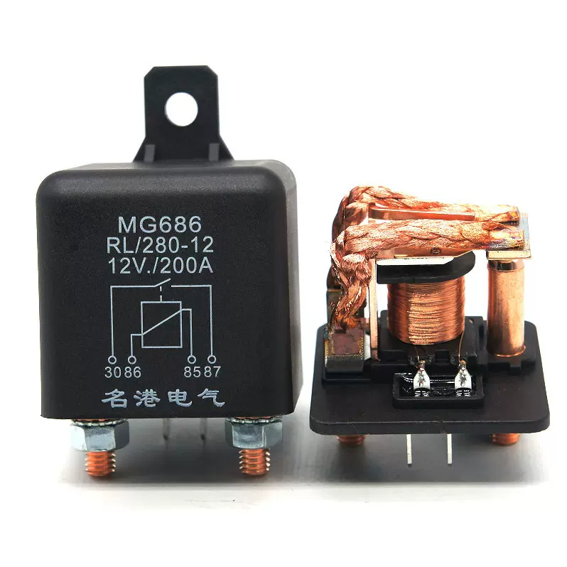 厂家直售汽车常开启动直流电12V24V200A电瓶电源改装大电流继电器