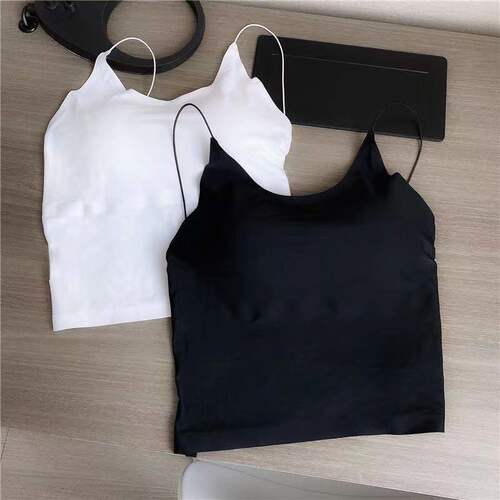 Ice Silk Beautiful Back Underwear Women's New Sling Bottoming Vest Student Tube Top Wrapped Chest Inside and Out with Care