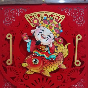 2025 Year of the Snake Square Electric Shake Head of Wealth Pendant Spring Festival Shake Head Hanging Decoration New Year Living Room Scene Decoration