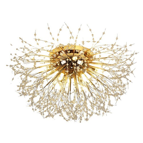 Bedroom crystal ceiling lamp dandelion romantic creative personality art Nordic restaurant lamp study master bedroom lamp