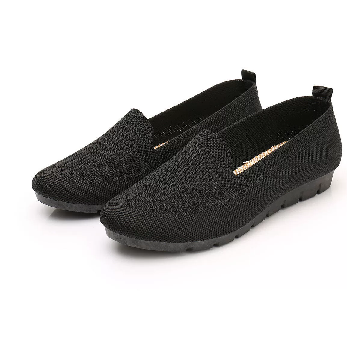 Дышащие Slip-on рабочие туфли для мам, большой размер, трикотажный верх, комфортные, Красный/Черный/Фиолетовый/Розовый 35–42
