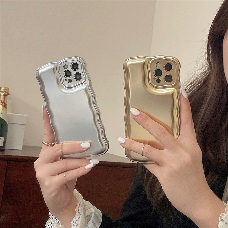 Silicone Phone Case Wave Pattern For Iphone 15 Pro Max 14 13 12 11_voghion.com