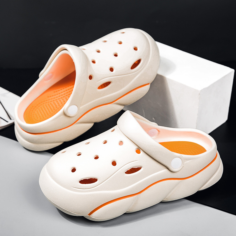 Foreign Trade Eva Thick-Soled Clogs for Women, Outdoor Beach Shoes, Non-Slip Garden Shoes, Lightweight Toe-Cap Sandals