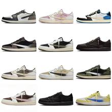 莆田鞋跨境高版本 AJ1倒钩粉色黑武士白绿防滑耐磨男女同款篮球鞋