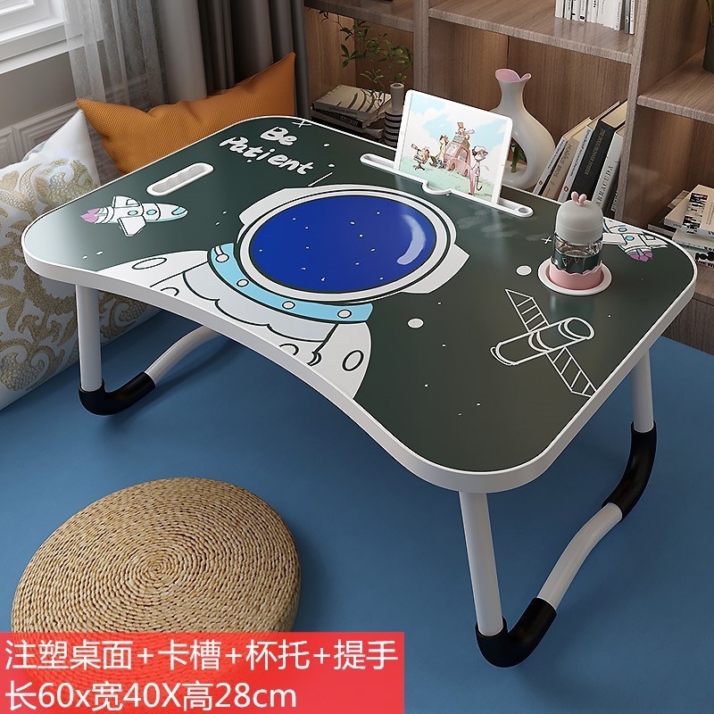 ベッドの上の机の折り畳みのテーブルの簡易な漫画の学生の寮の学習のテーブルの怠け者の寝室の座る多機能の小さいテーブル|undefined