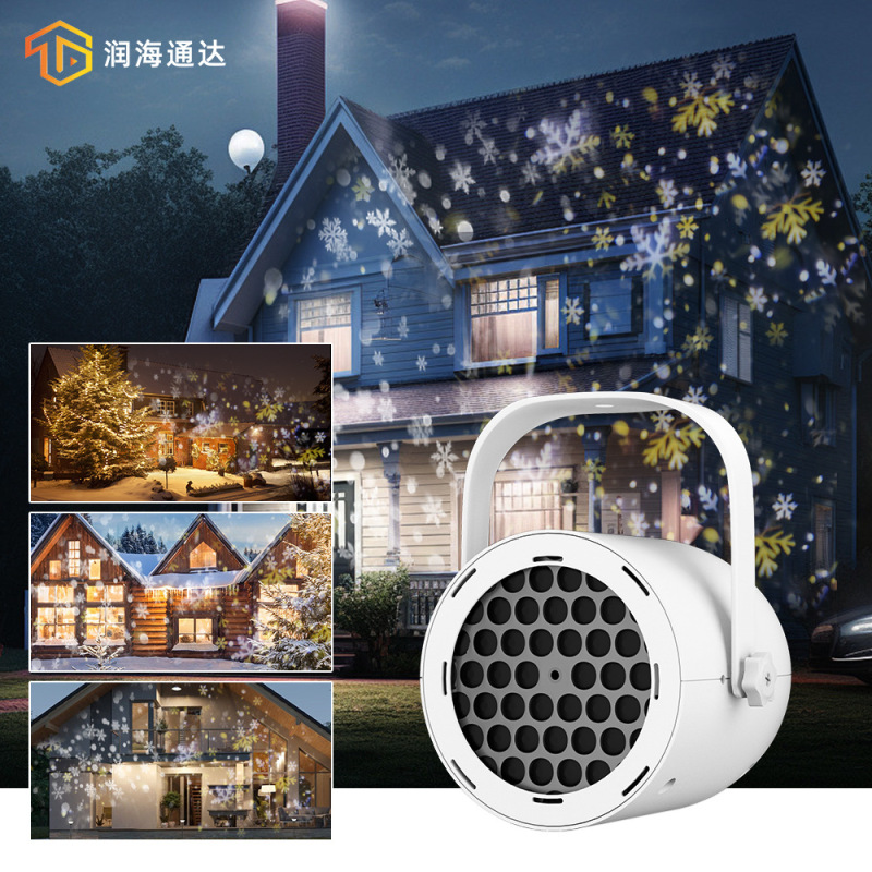 国境を越えたメーカーの新しいクリスマス吹雪プロジェクターライトスノーフレークプロジェクターライト屋内と屋外の装飾クリスマススノーフレークライト|undefined