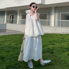 TZ1449儿童套装女2026新款女童夏季无袖上衣搭配中大童洋气半身裙