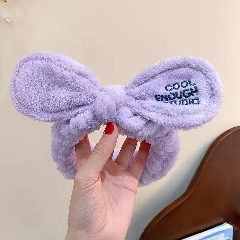 Caricatura verde rana correa de cabello mujer nuevo lindo gran ojo correa de cabello lavar la cara correa de cabello máscara de Navidad tocado