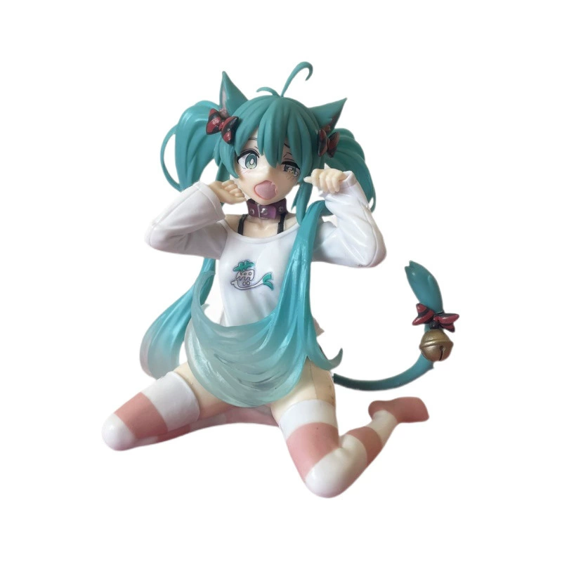 Фигурка аниме Hatsune Miku с кошачьими ушками, коллекционная модель в цветной коробке, 1 кг