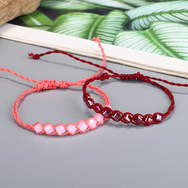 Ethnic Style Geometric rope Knitting Artificial Crystal Womenu0027S Bracelets