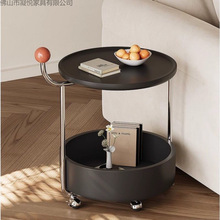 简约风Cruise侘寂风复古黑色边几轻奢高级感可移动客厅沙发小推车