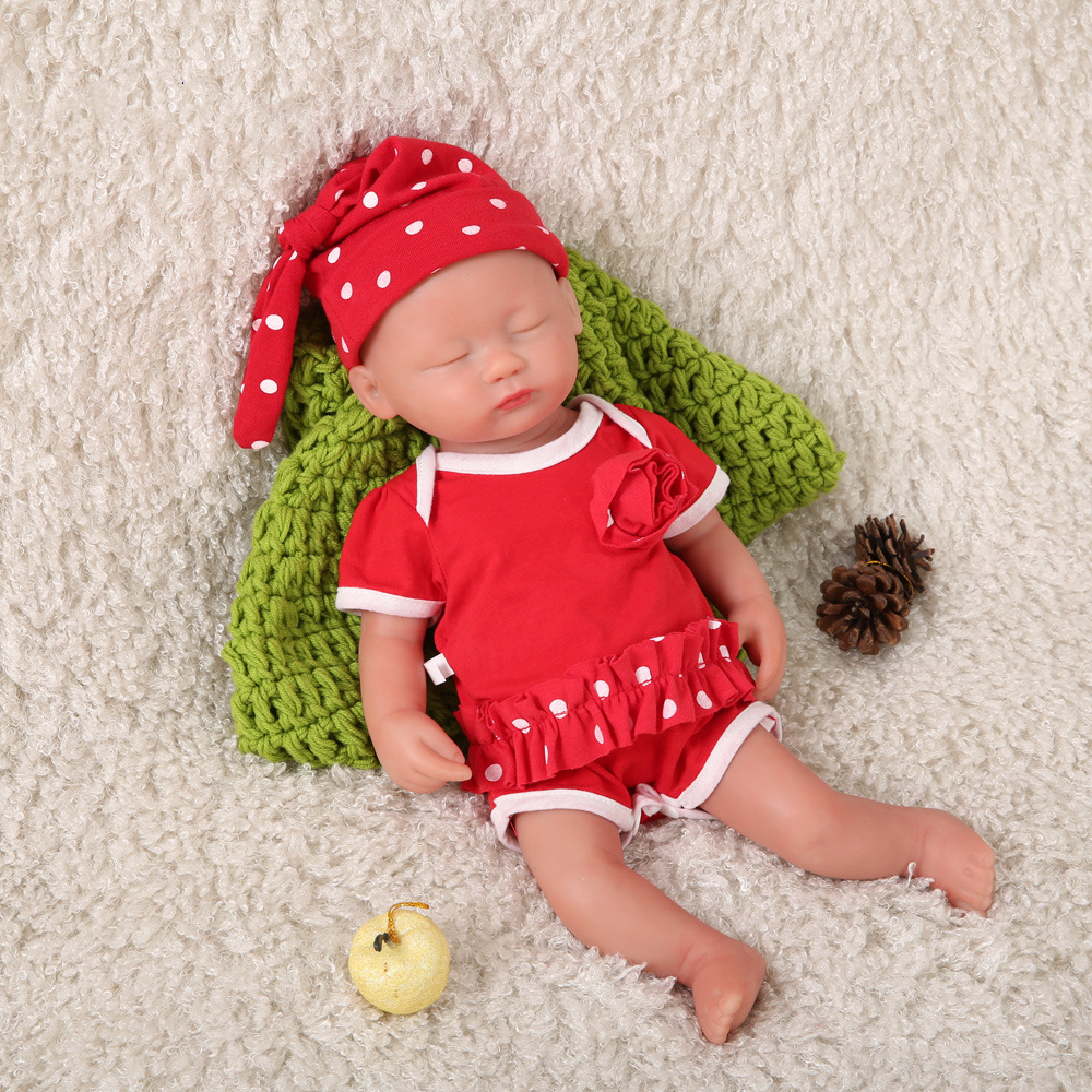 WG1509 Cross-border Rebirth Doll 38cm Sleeping With Eyes Closed Reborn Baby 16 Inch Silicone Doll