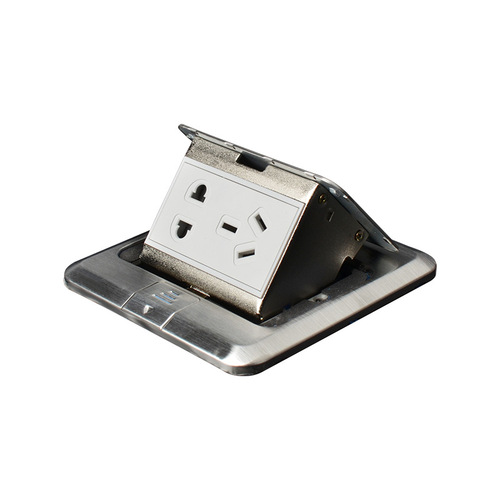 Manufacturer wholesale four-way Songri 120 type copper floor plug stainless steel quick pop-up two-three plug five-hole dual phone computer